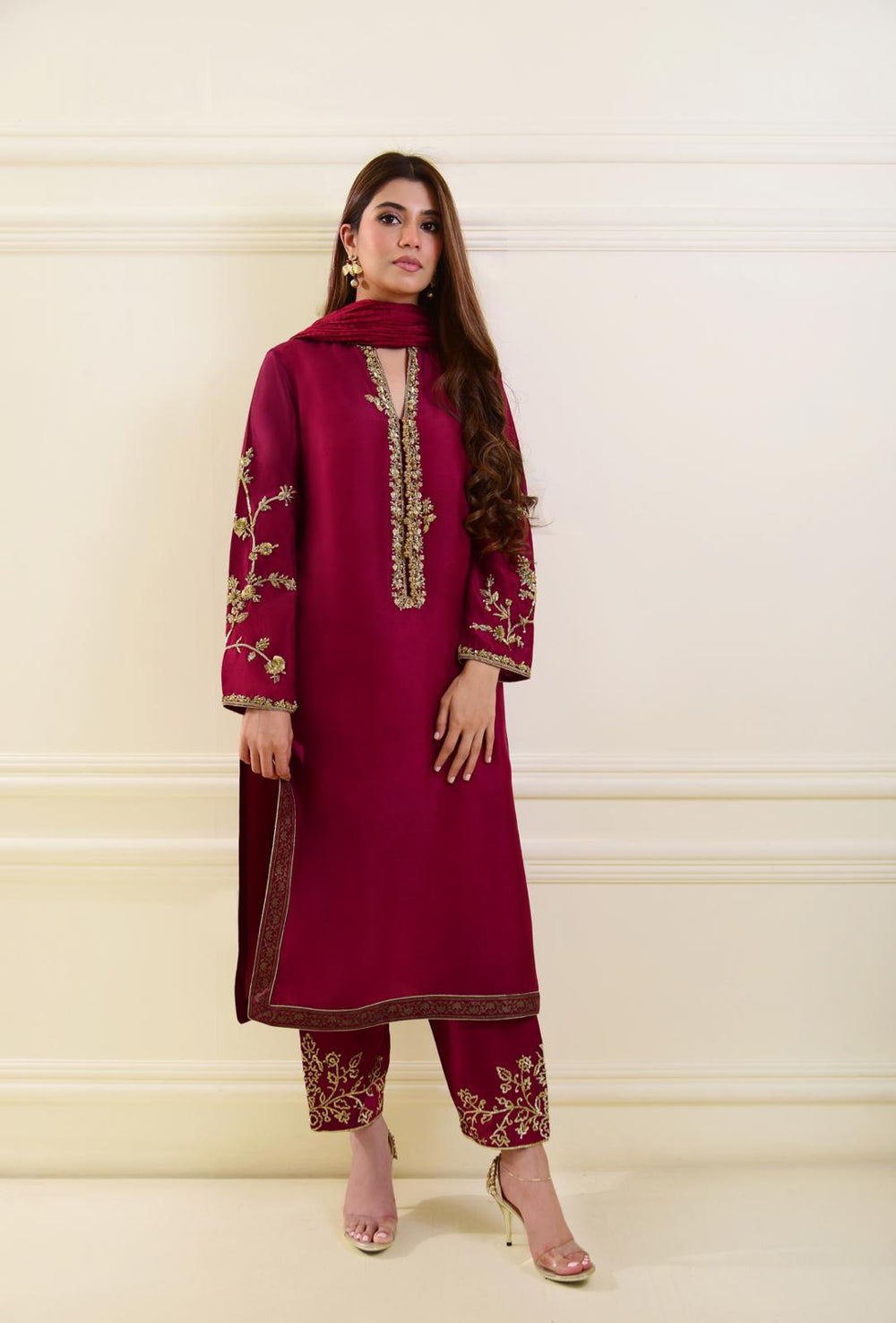 Agha Noor -TWO PIECE 100% PURE CHIFFON HEAVILY EMBROIDERED S105411 –  Nainpreet - The Collective