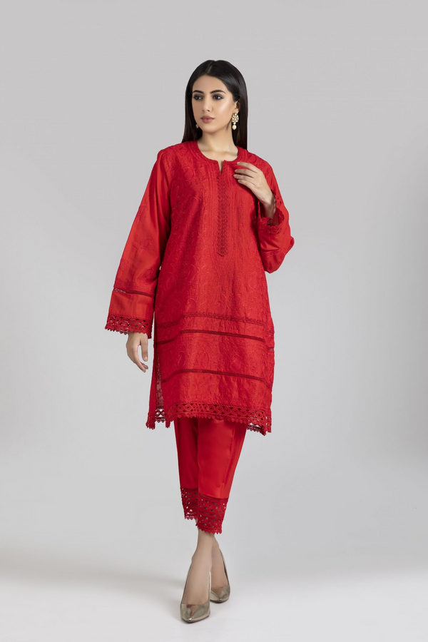 Ayesha somaya Co-Ord Sets - DC# 15342-RED