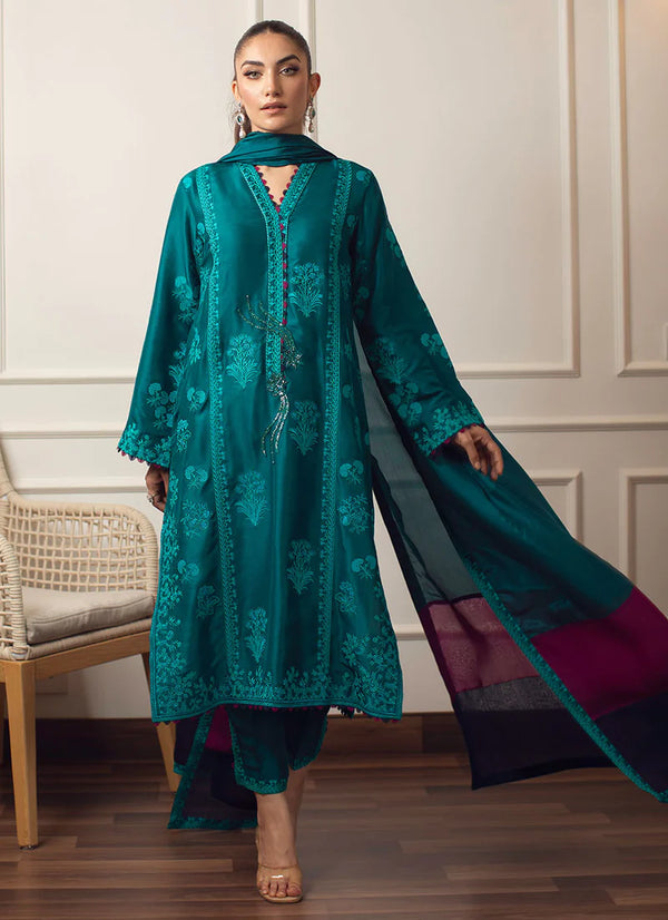 Farah Talib Aziz Lea II - Saki Emerald Shirt and Dupatta