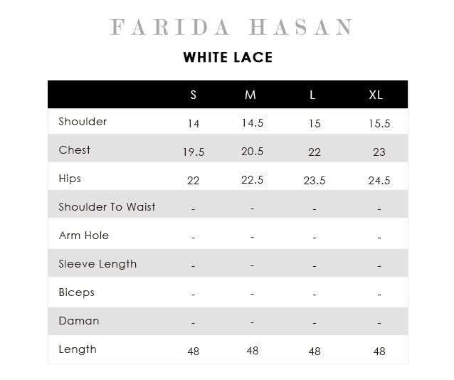 Farida Hasan Mid Summer Edit - WHITE LACE